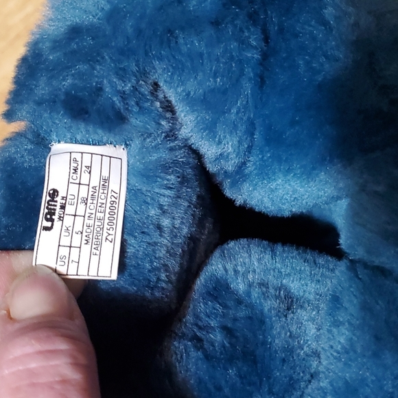 Short Blue/Teal Lamo boots - Picture 6 of 9